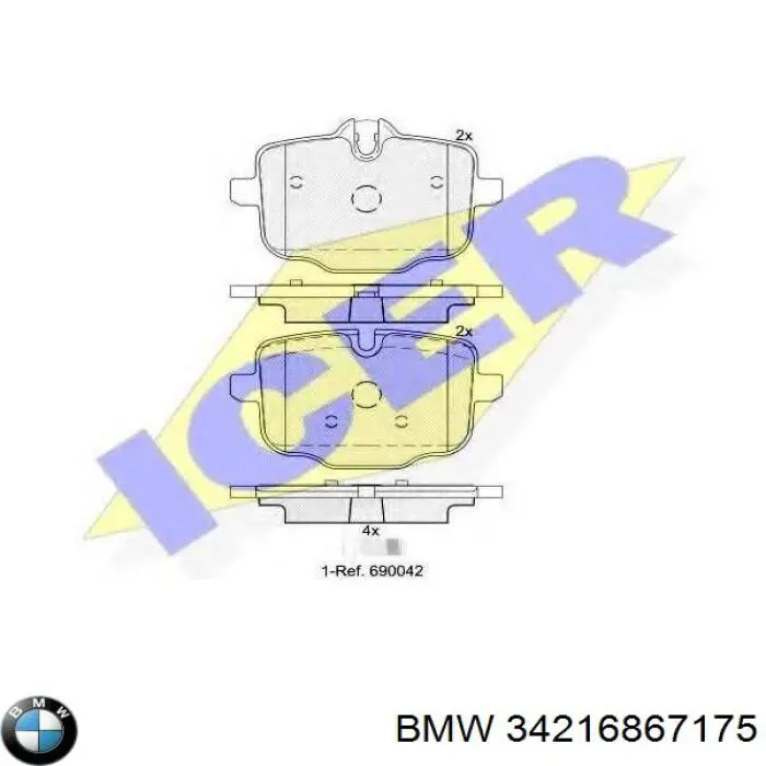 Pastillas traseras de freno BMW 34216867175 precio, desde 35,38 EUR