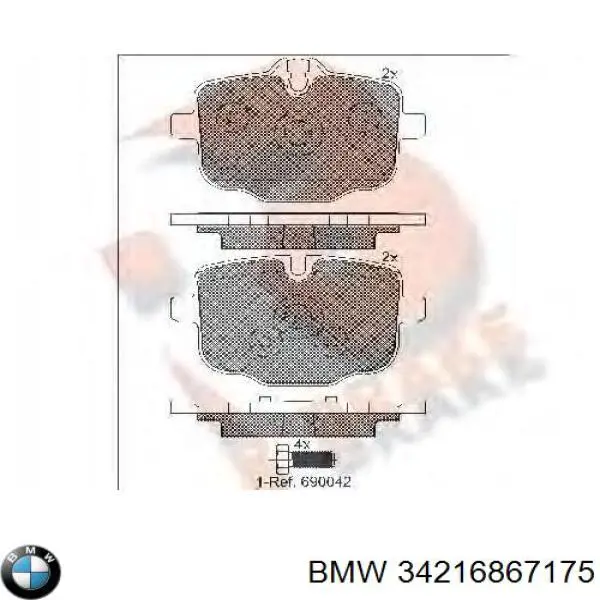 Comprar 34216867175 BMW Pastillas de freno traseras