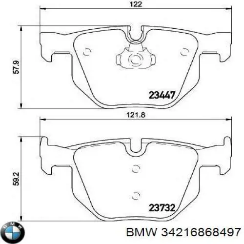 Comprar 34216868497 BMW Pastillas de freno traseras