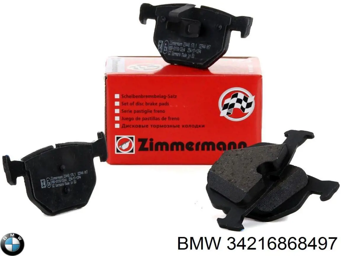 Pastillas de freno traseras 34216868497 BMW