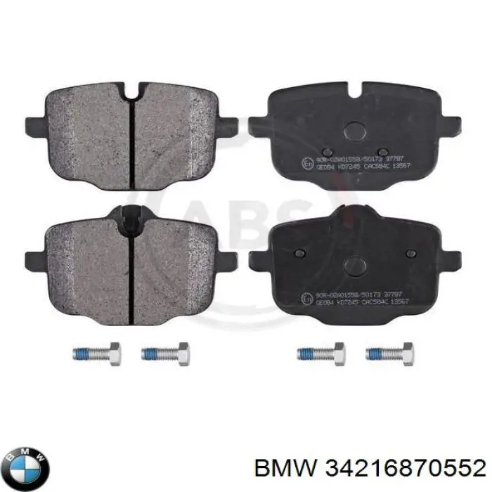 Pastillas traseras de freno BMW 34216870552 precio, desde 35,38 EUR