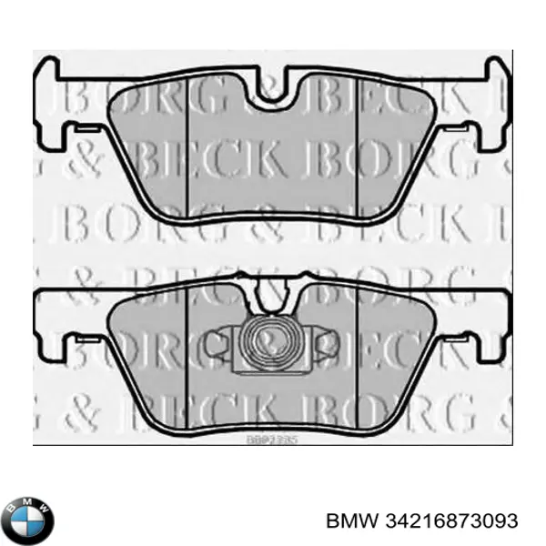 Comprar 34216873093 BMW Pastillas de freno traseras
