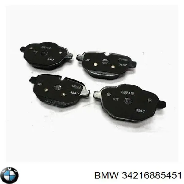 Comprar 34216885451 BMW Pastillas de freno traseras