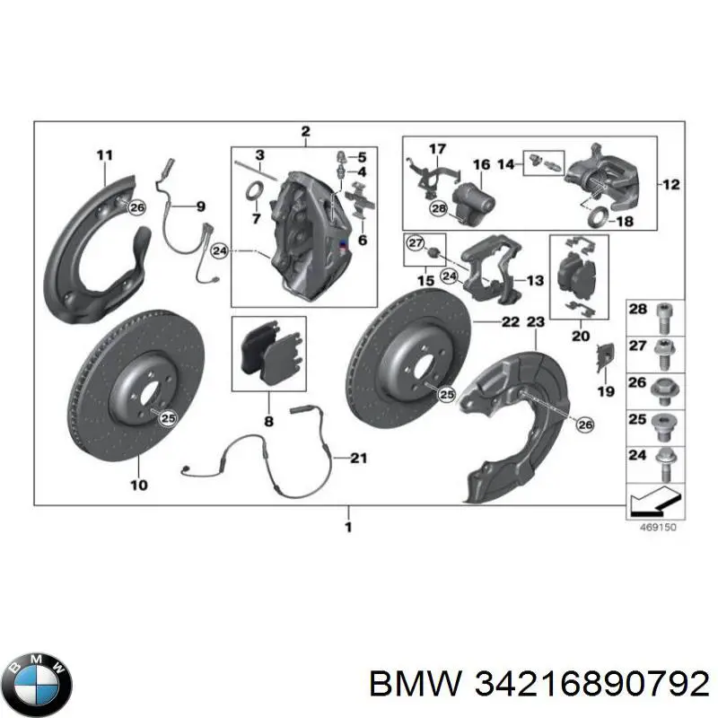 Comprar 34216890792 BMW Sensor de desgaste de pastillas de freno trasero