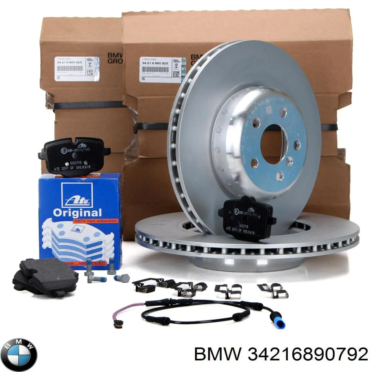 34216890792 BMW Sensor de desgaste de pastillas de freno trasero