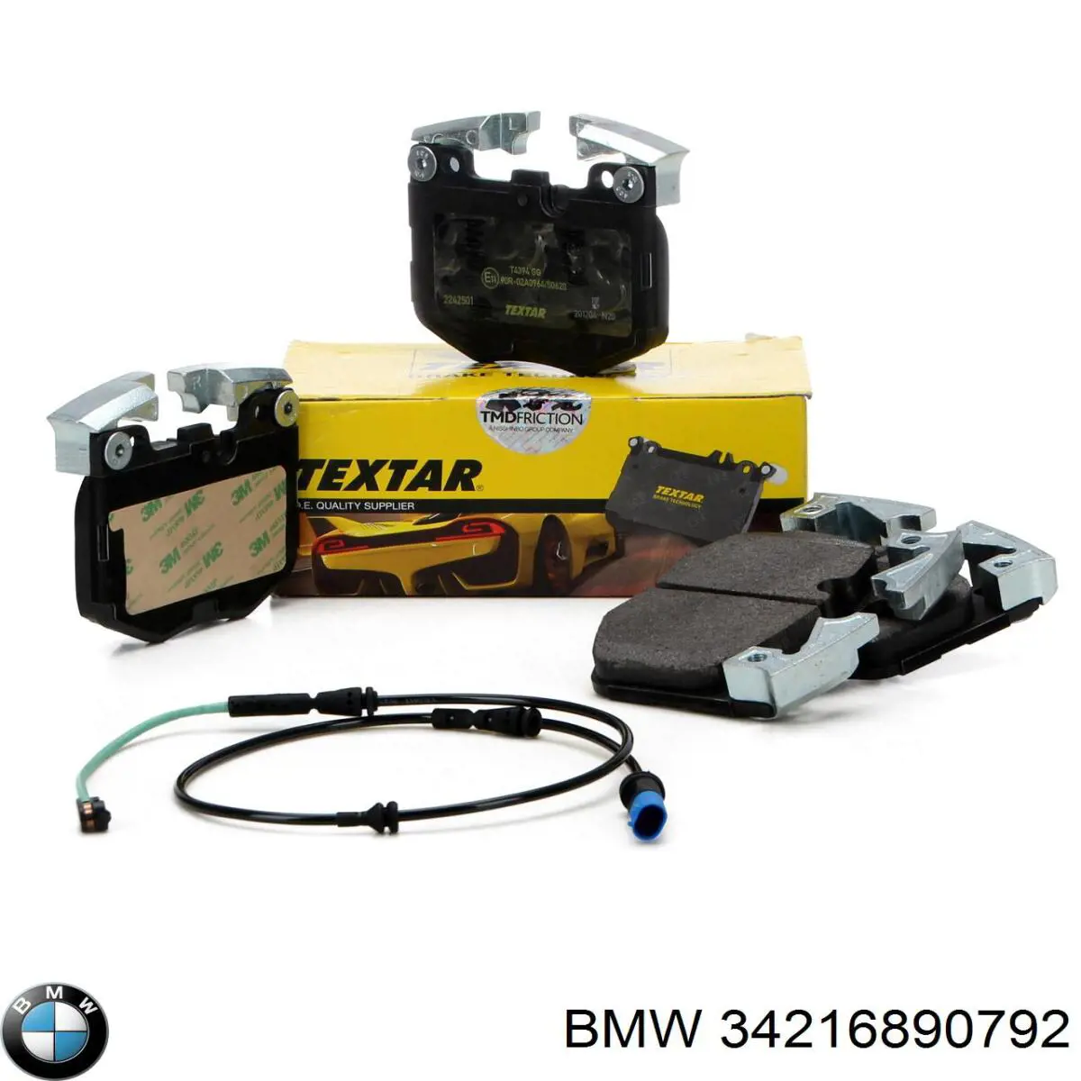 Sensor de desgaste de pastillas de freno trasero 34216890792 BMW