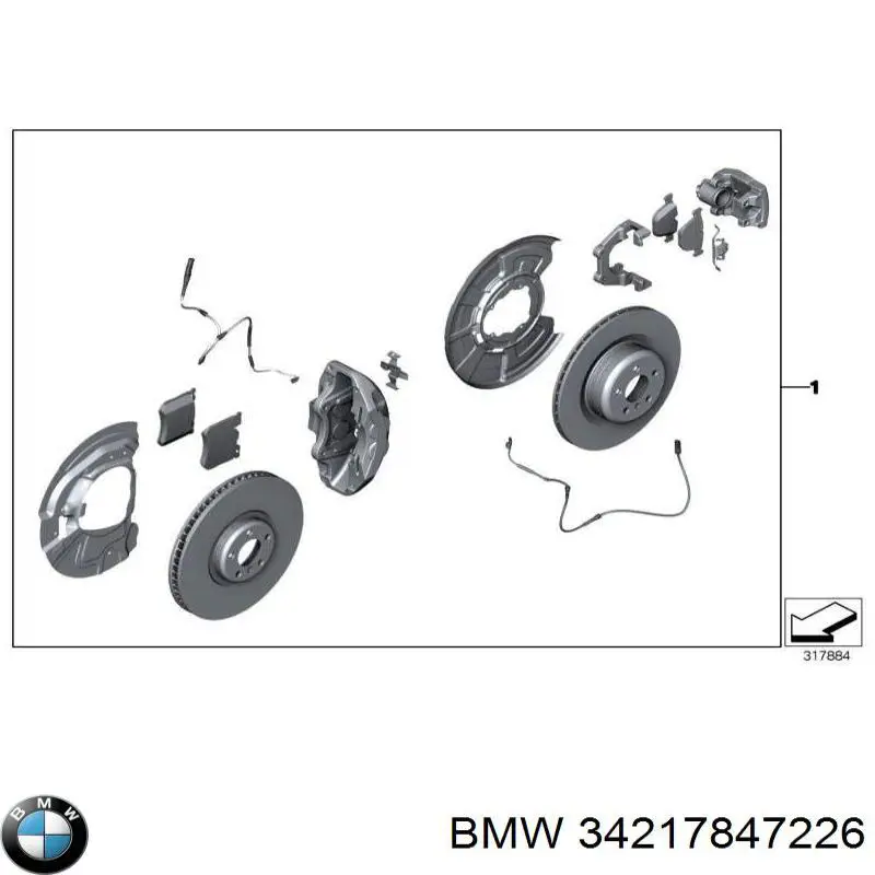 34217847226 BMW soporte, pinza de freno delantera