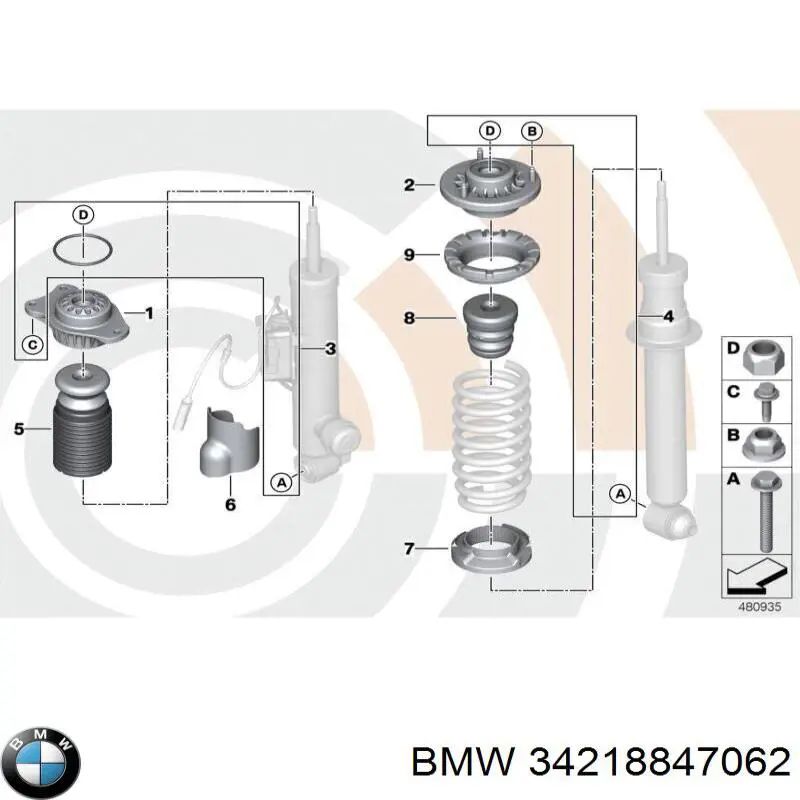 34218847062 BMW pastillas de freno traseras