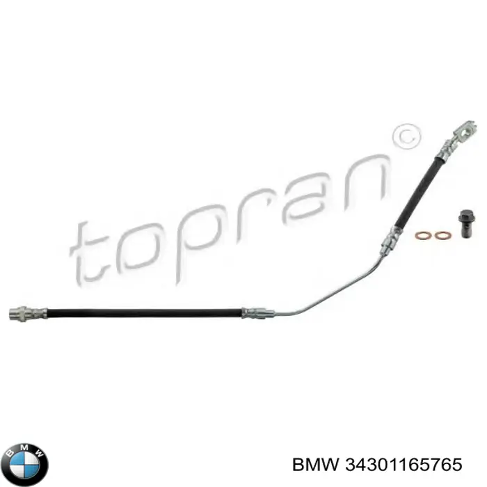 Comprar 34301165765 BMW Latiguillo de freno trasero izquierdo