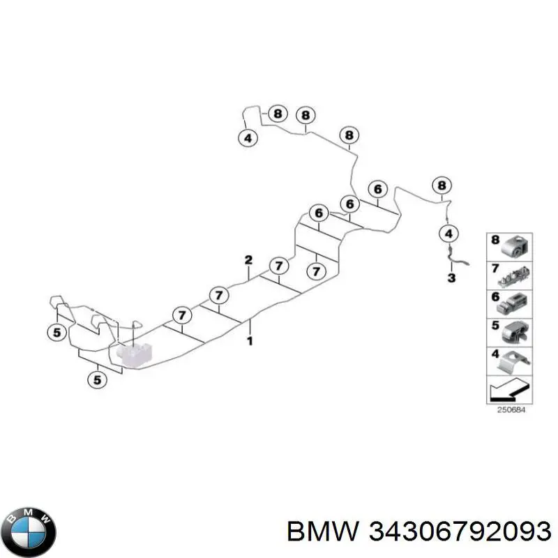 Clip de fijación de la rejilla del radiador al panel BMW 34306792093 precio, desde 3,99 EUR