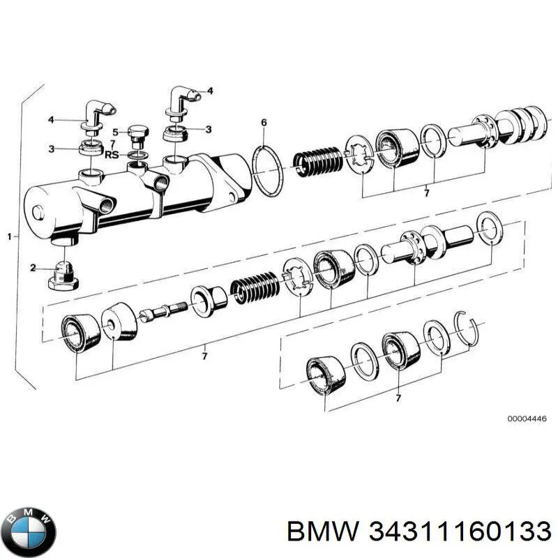 34311160133 BMW juego de reparación, cilindro de freno principal