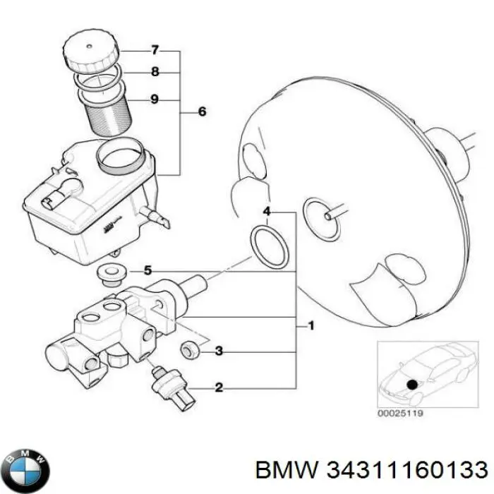 Kit de reparación, cilindro de freno principal BMW 34311160133 precio, desde 3,68 EUR