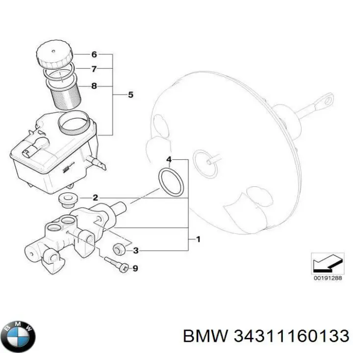 Comprar 34311160133 BMW Kit de reparación cilindro de freno principal