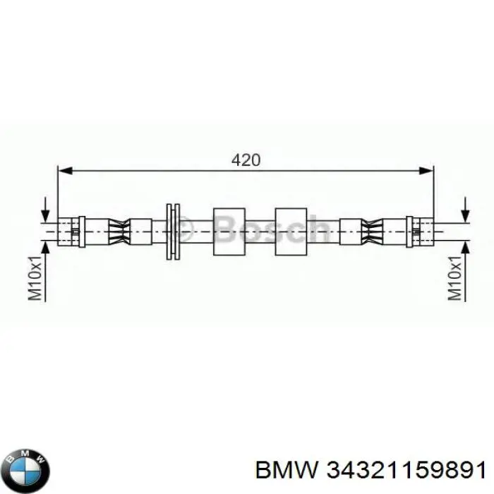 Latiguillos de freno delantero BMW 34321159891 precio, desde 9,59 EUR