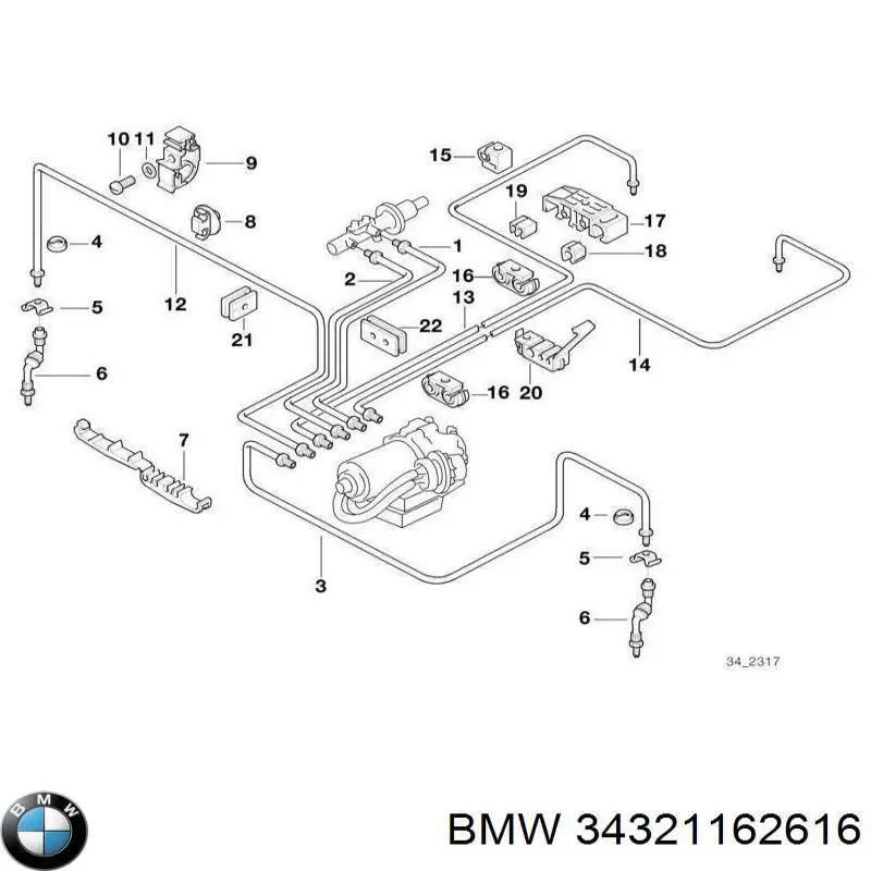 Latiguillos de freno delantero izquierdo 34321162616 BMW