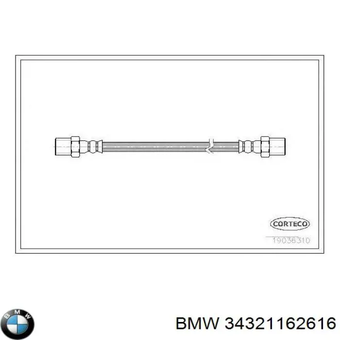 Tubo flexible de frenos delantero izquierdo para BMW 5 (E39)
