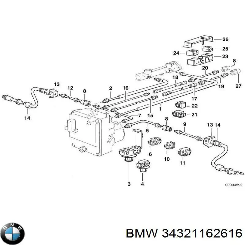 Comprar 34321162616 BMW Latiguillos de freno delantero izquierdo