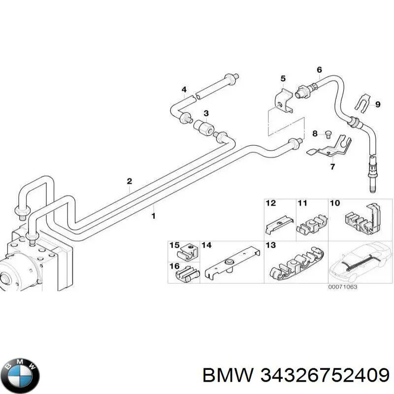 Comprar 34326752409 BMW Latiguillos de freno trasero derecho