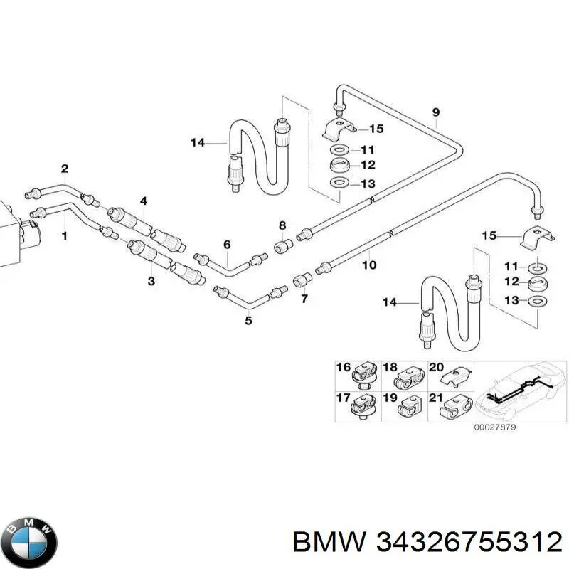 Tubo de freno trasero izquierdo BMW 34326755312 precio, desde 39,43 EUR