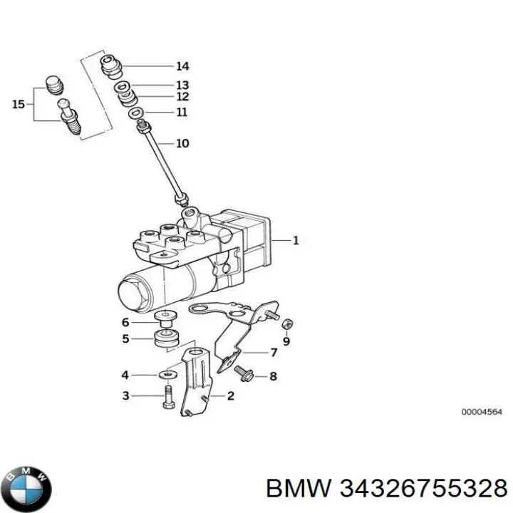 34326755328 BMW tubo de freno trasero derecho