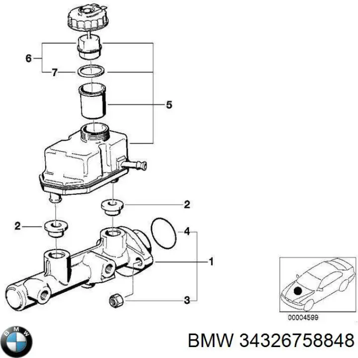 Depósito de líquido de frenos BMW 34326758848 precio, desde 128,16 EUR