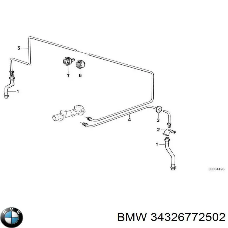 Comprar 34326772502 BMW Latiguillos de freno trasero derecho