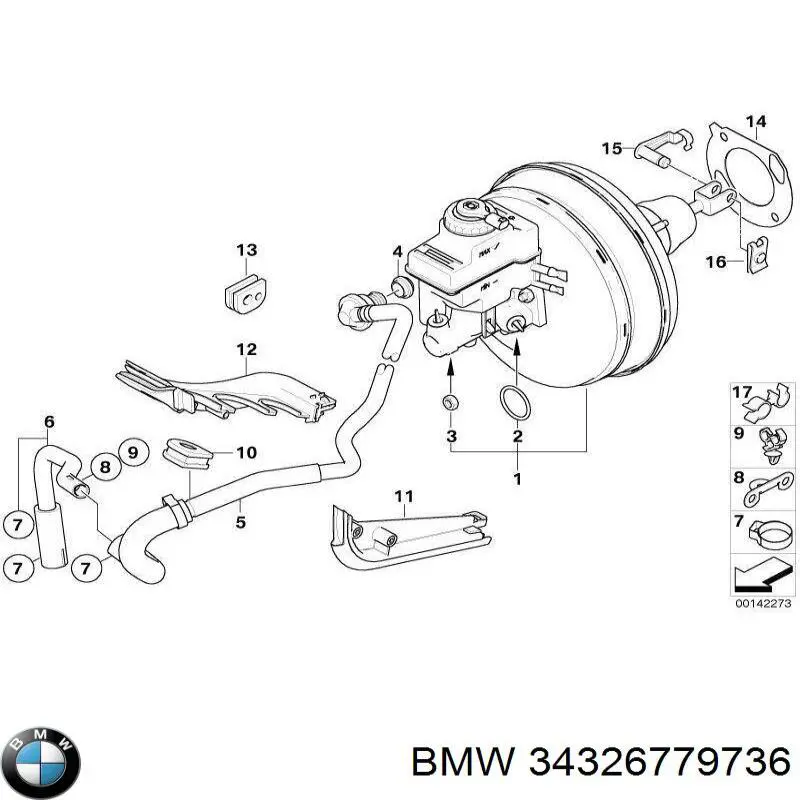 Servofreno de vacío para BMW 7 (E65, E66, E67)