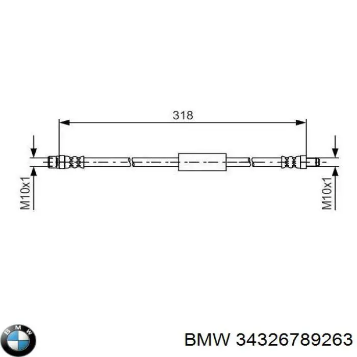 Tubo liquido de freno trasero para BMW 7 (F01, F02, F03, F04)