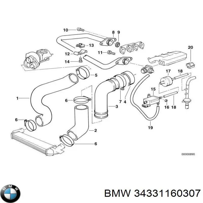 Comprar 34331160307 BMW Tapa del depósito del cilindro maestro de freno