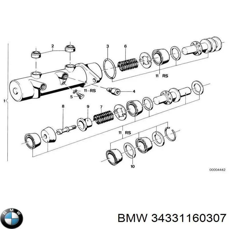 34331160307 BMW Tapa del depósito del cilindro maestro de freno