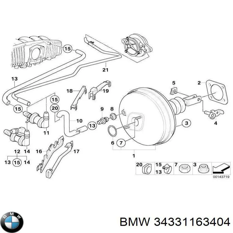 Comprar 34331163404 BMW Servofreno