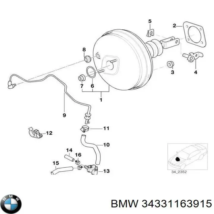 34331163915 BMW válvula de alivio de presión de culata