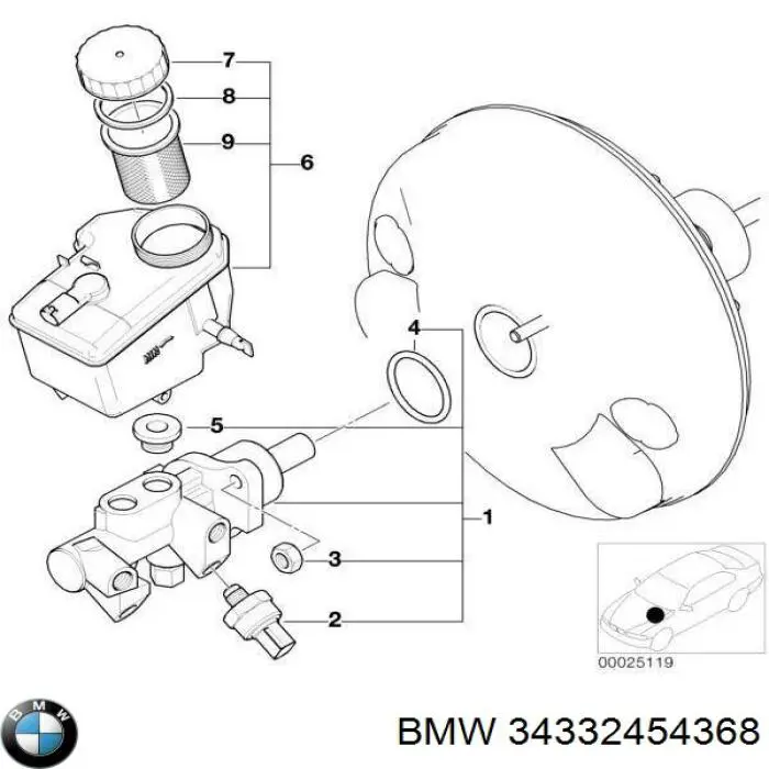 34332454368 BMW Servofreno