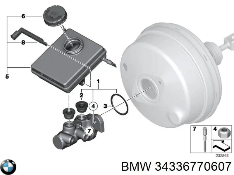 Tapa del depósito del cilindro maestro de freno BMW 34336770607 precio, desde 28,04 EUR