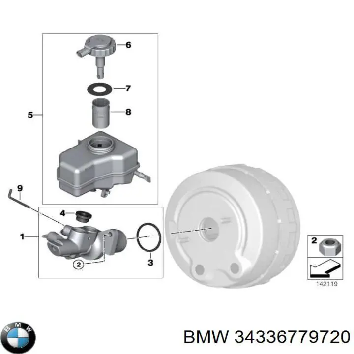 Cilindro maestro de frenos M06030 Brembo