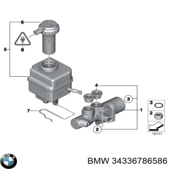 Cilindro principal de freno para BMW 5 (E61)