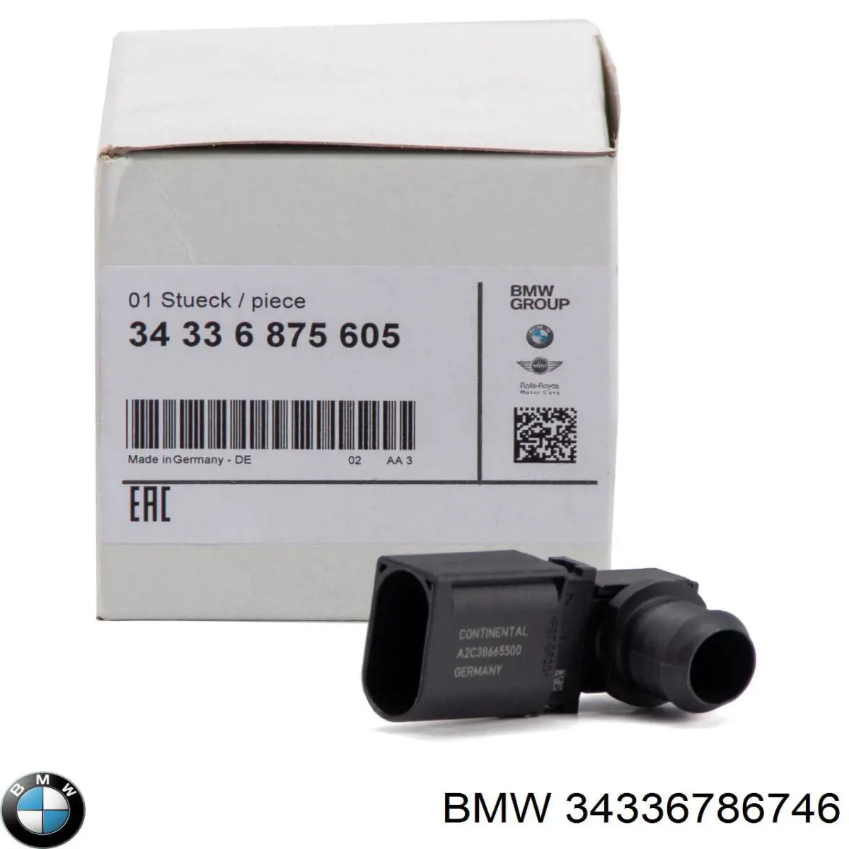 34336856290 BMW Sensor de presión del sistema de frenos neumáticos