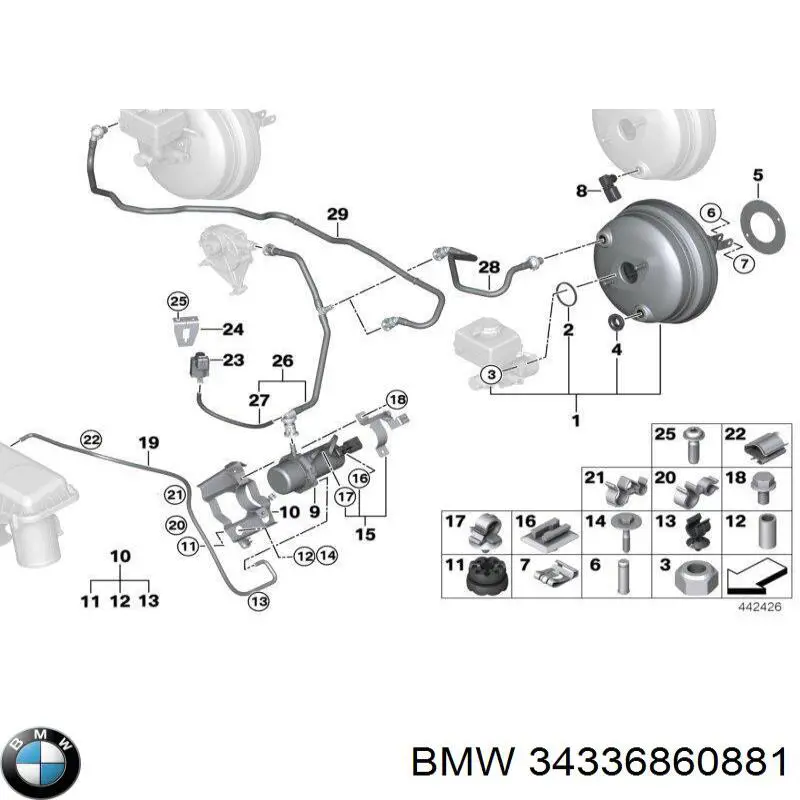 34336860881 BMW bomba de vacío