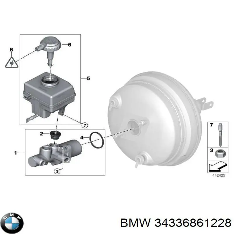 34336861228 BMW cilindro principal de freno