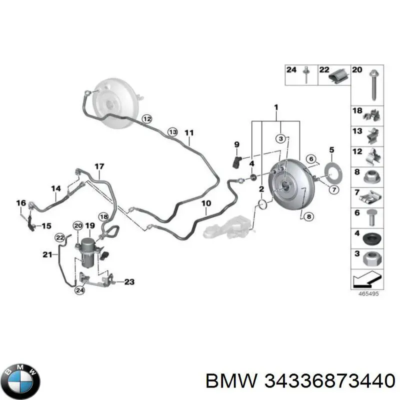 Servofreno de vacío para BMW X1 (F48)