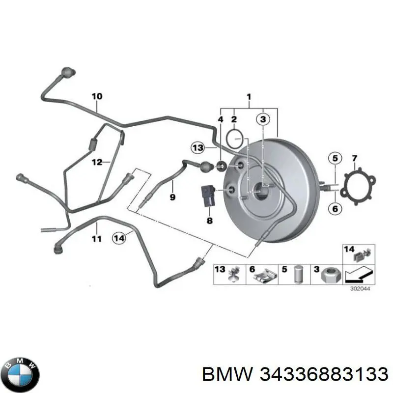 34336883133 BMW servofrenos