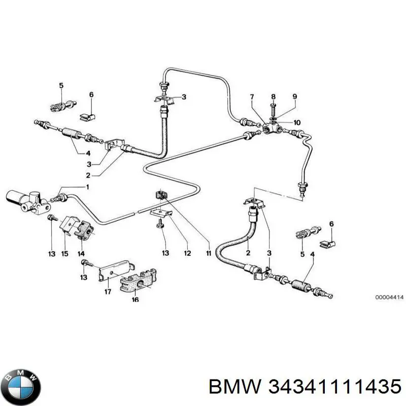 Té de tubería de freno 7700634173 Renault (RVI)