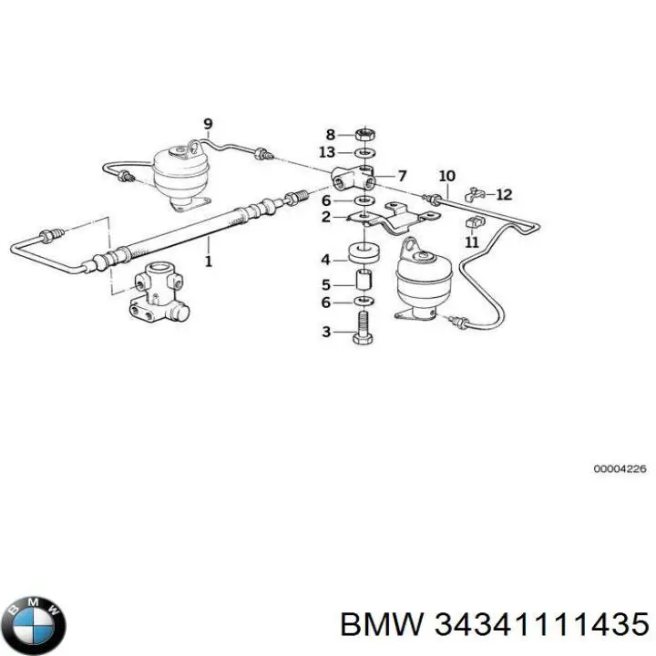 Tee de tubo de freno para BMW 3 (E30)