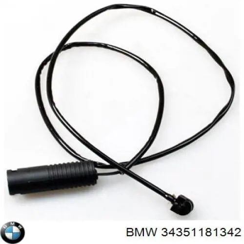 Sensor de desgaste de pastillas de freno trasero 34351181342 BMW
