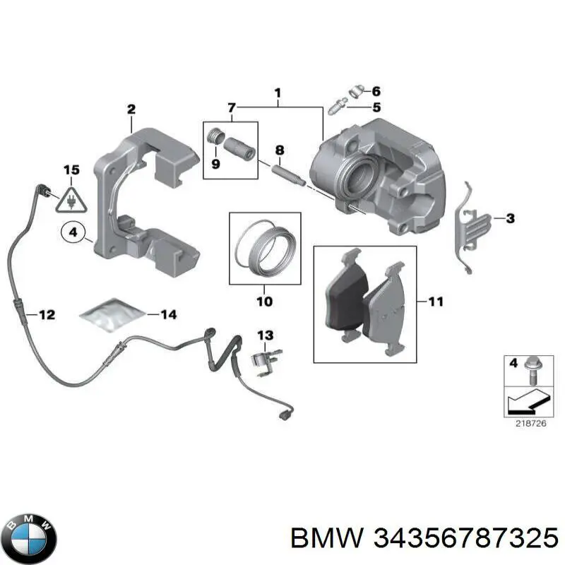 34356787325 BMW Clip de fijación del guardabarros delantero