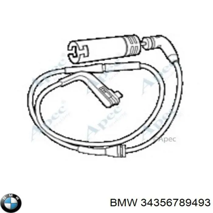 34356789493 BMW Sensor de desgaste de pastillas de freno trasero