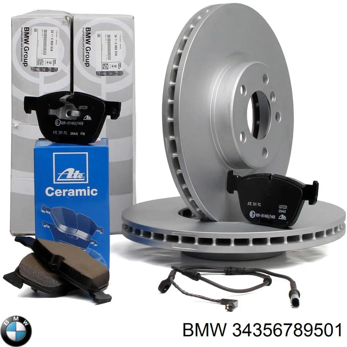 Sensor de desgaste de las pastillas de freno delanteras BMW 34356789501