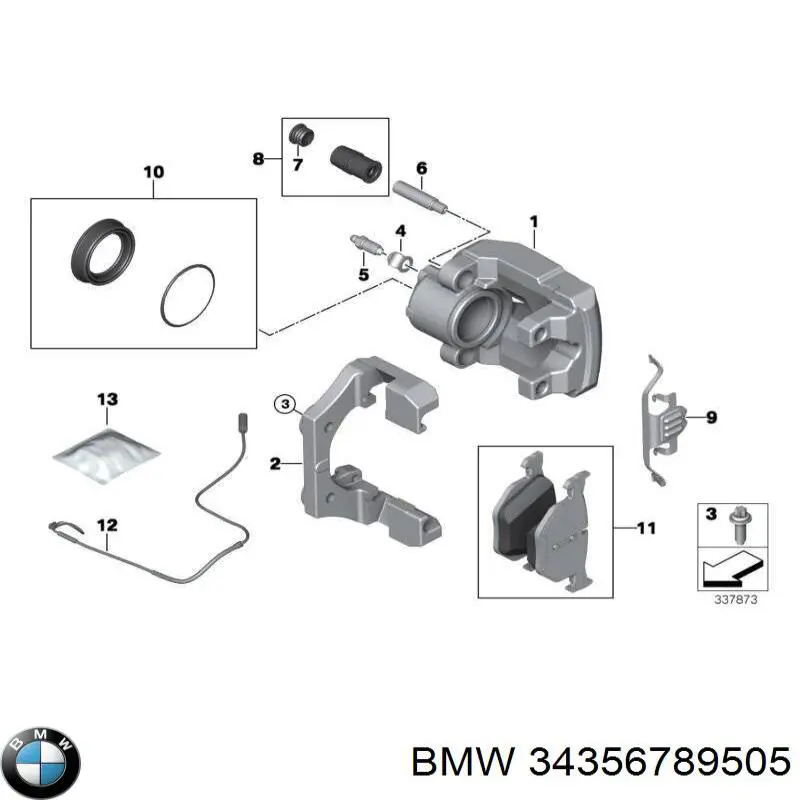 Comprar 34356789505 BMW Sensor de desgaste de pastillas de freno trasero
