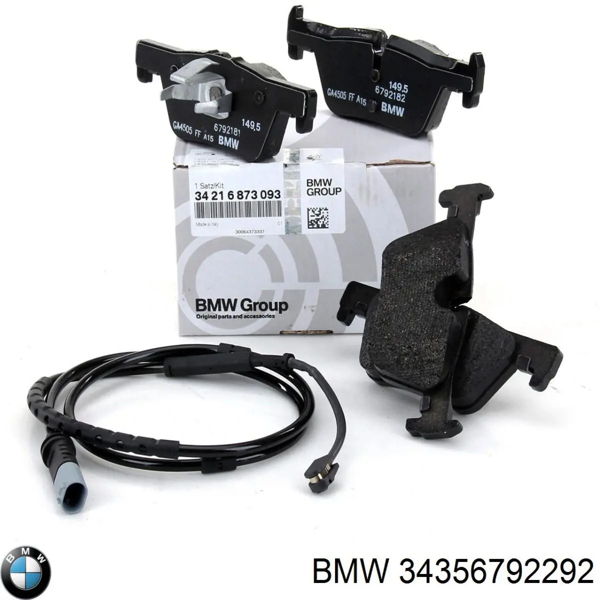 Sensor de desgaste de pastillas de freno trasero BMW 34356792292