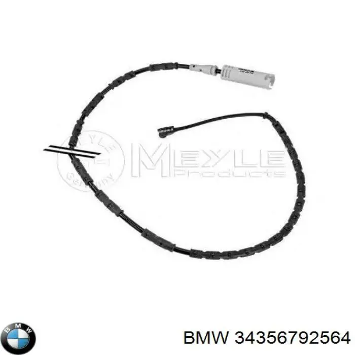 Sensor de desgaste de pastillas de freno trasero 34356792564 BMW